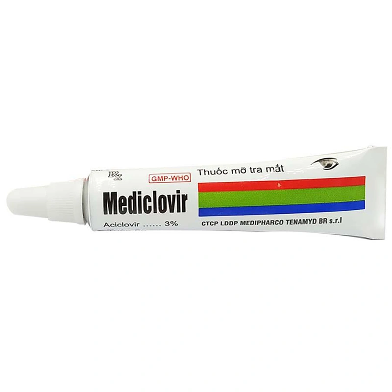 Thuốc mỡ tra mắt Mediclovir 3% điều trị viêm giác mạc do virus herpes simplex tuýp 5g - 2